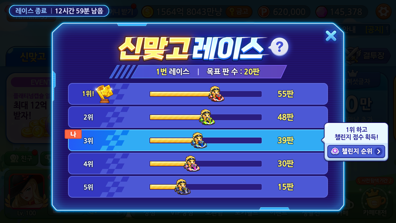 신맞고 레이스 진행