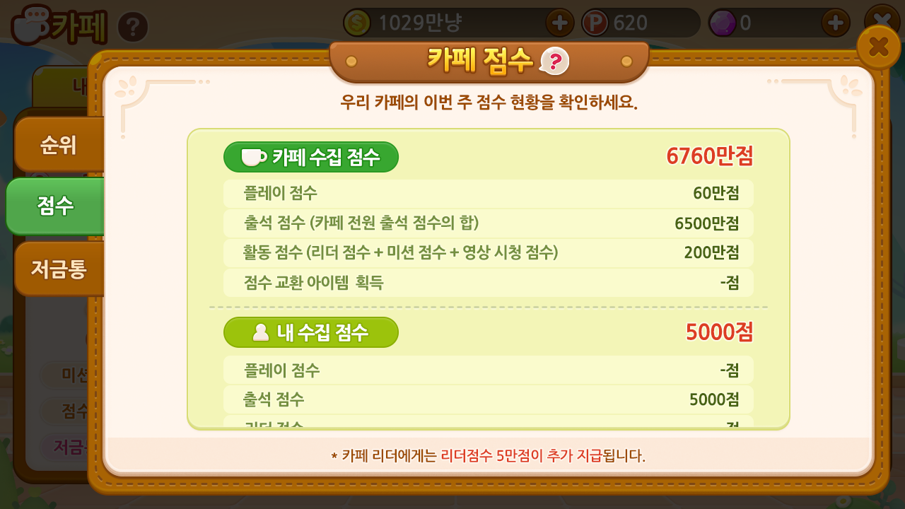 내 카페 점수 이미지