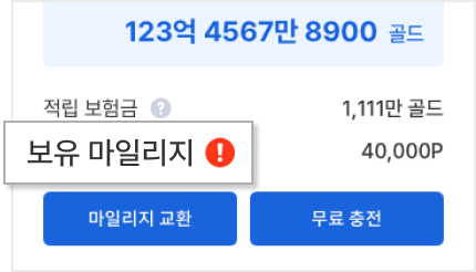 적립 마일리지